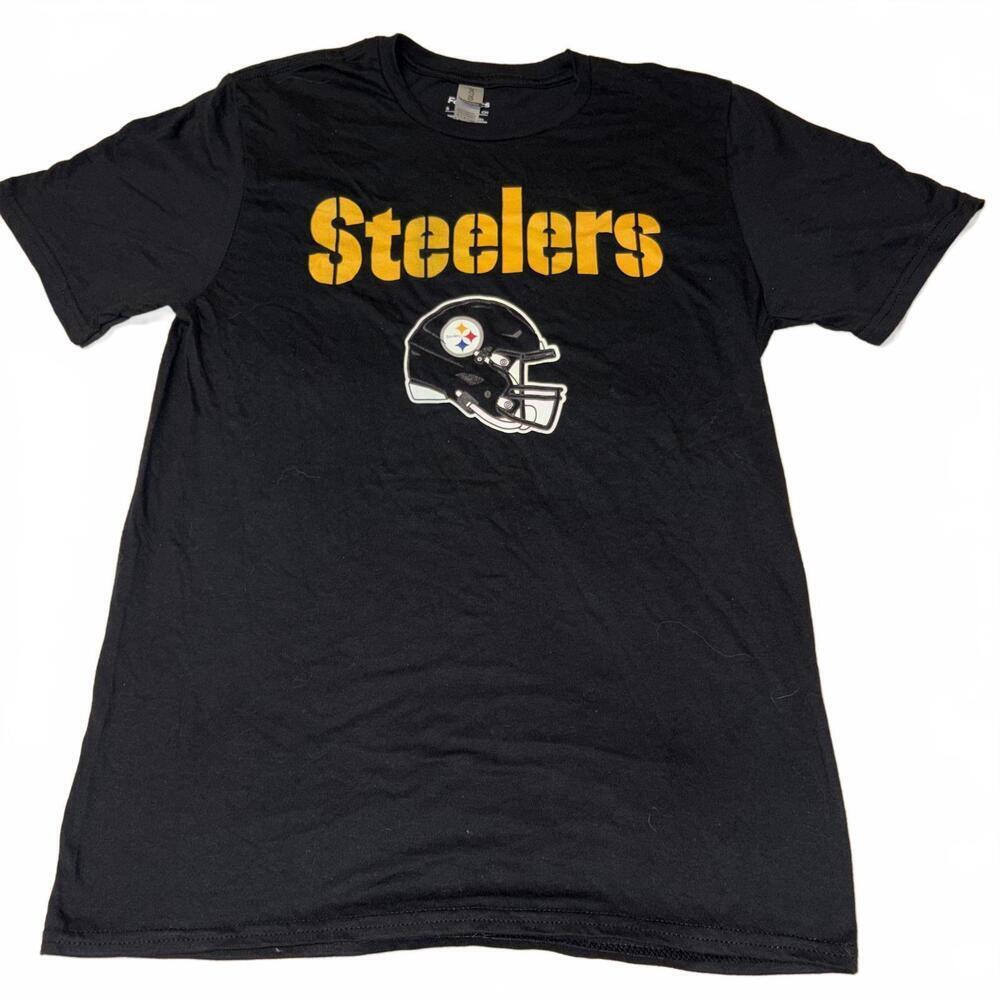 New Fanatics NFL Pittsburgh Steelers Black T-Shirt Size Mens Small Fanatics New
